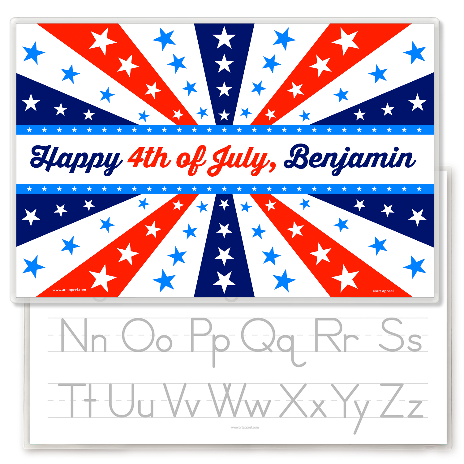 Fourth of July Retro Personalized Kids Placemat