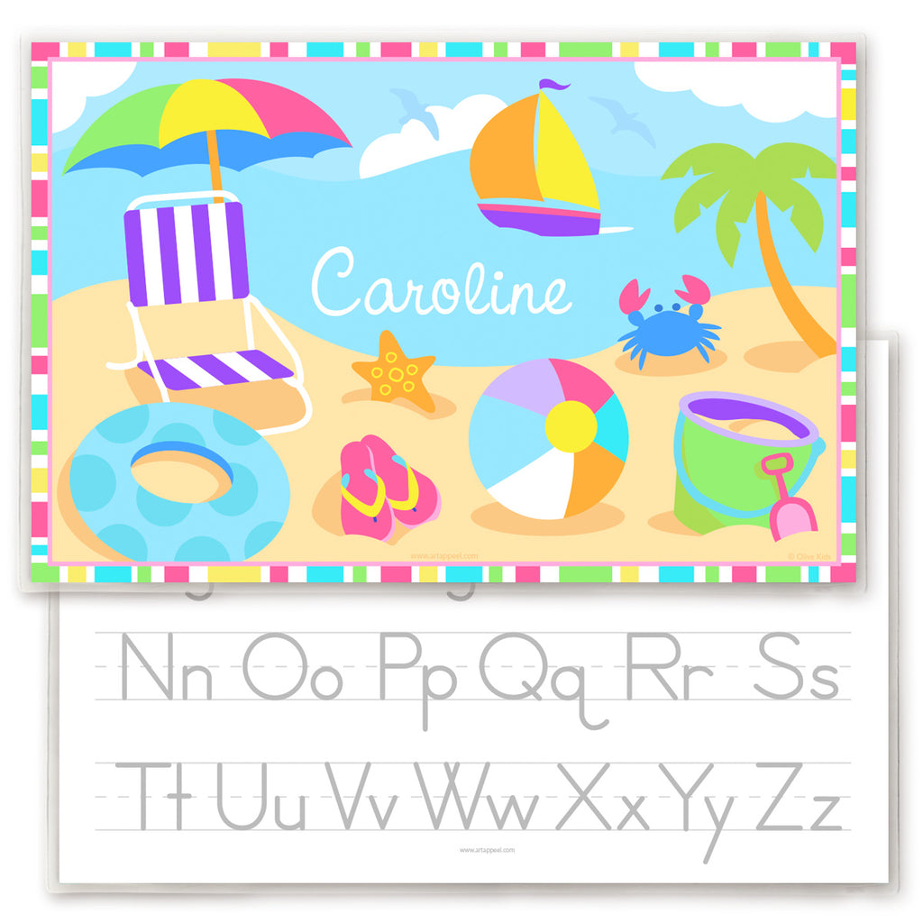 Summertime Girls Personalized Kids Placemat