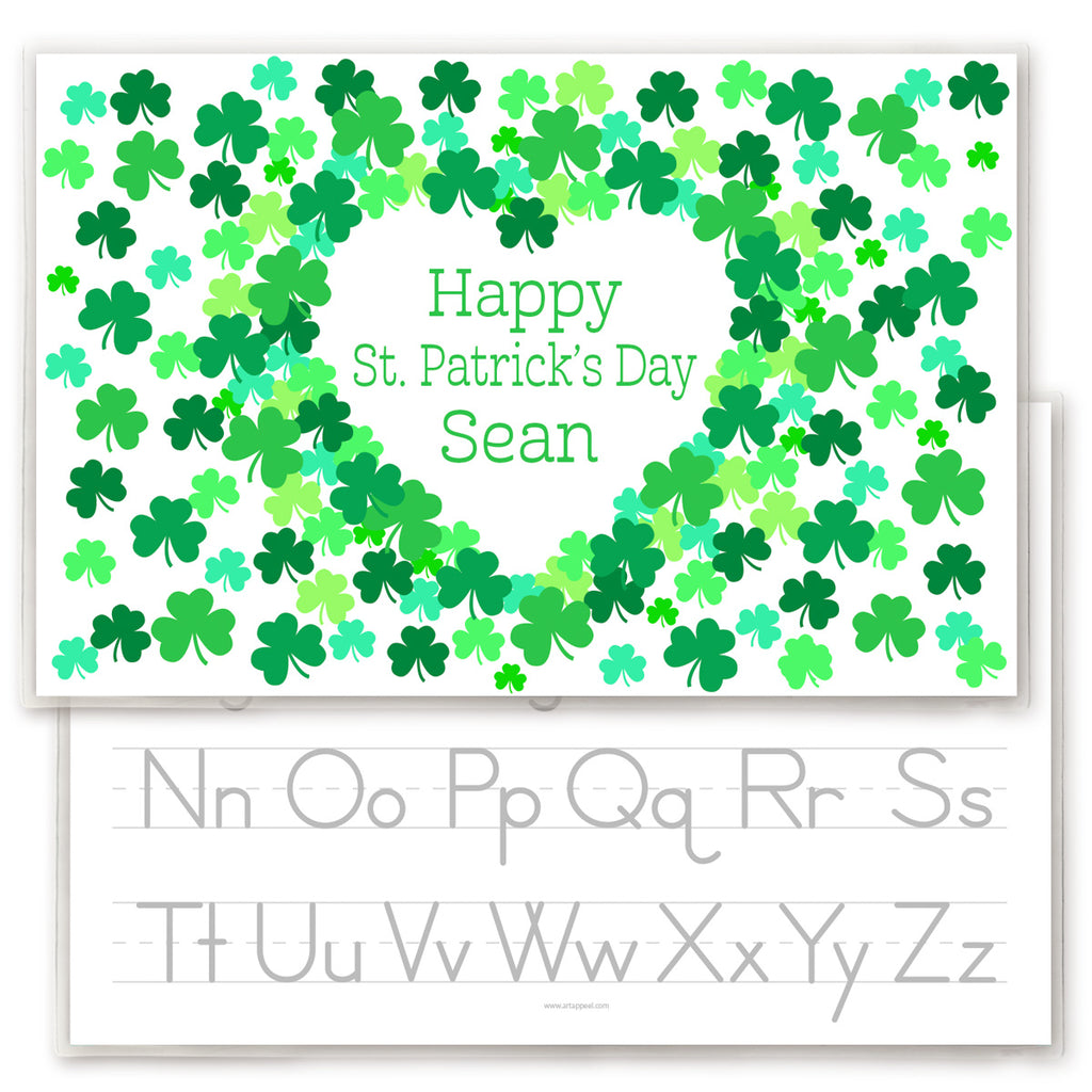Shamrock St. Patrick's Day Personalized Kids Placemat
