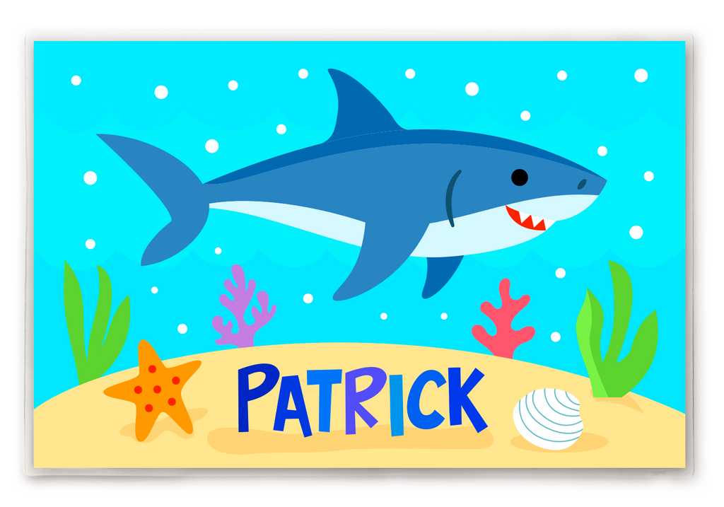 Big Shark Personalized Kids Placemat