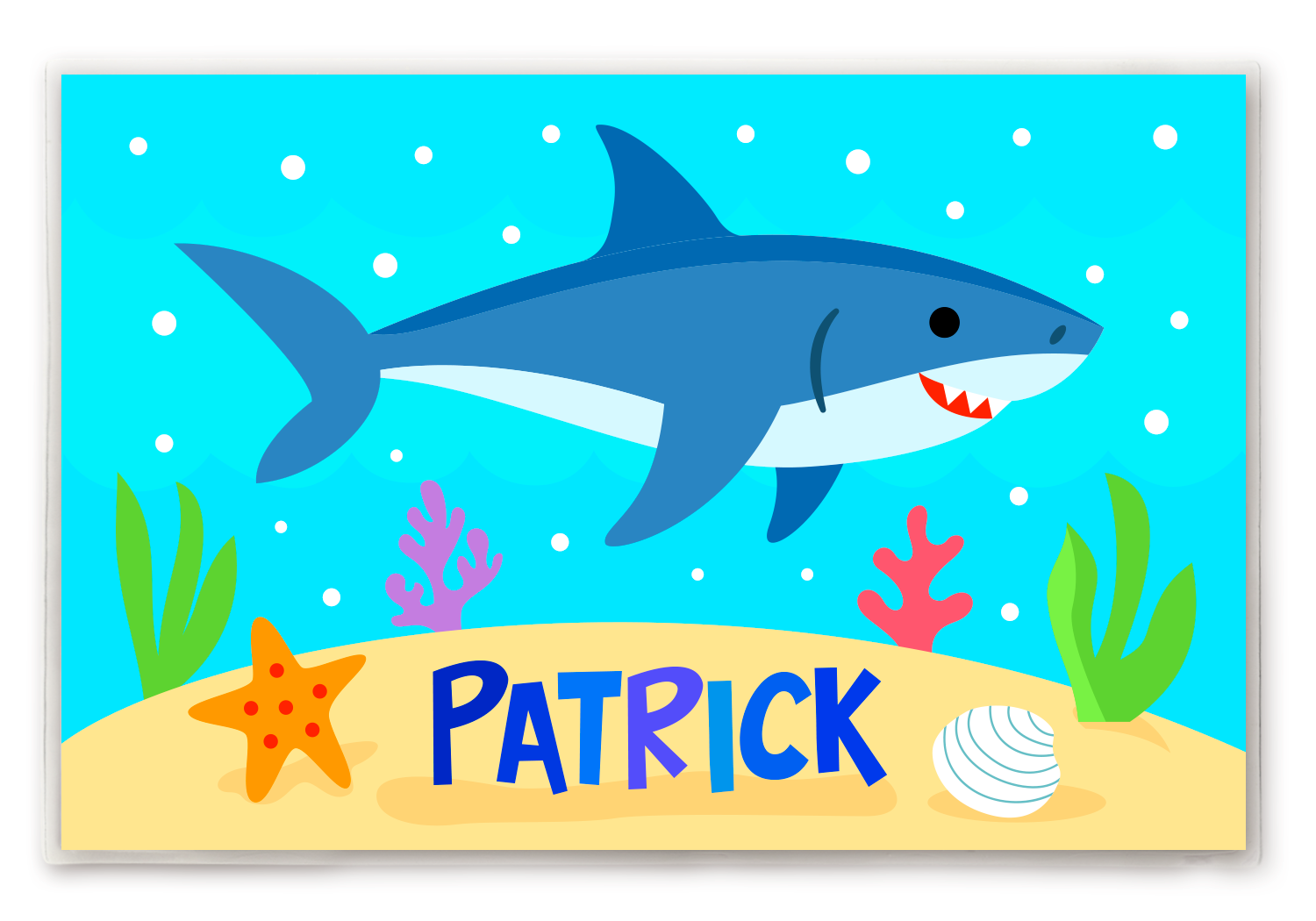 Big Shark Personalized Kids Placemat