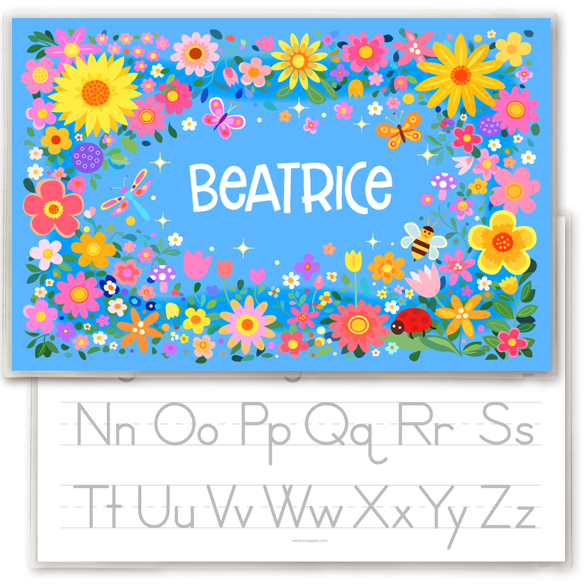 Spring Flowers Personalized Kids Placemat
