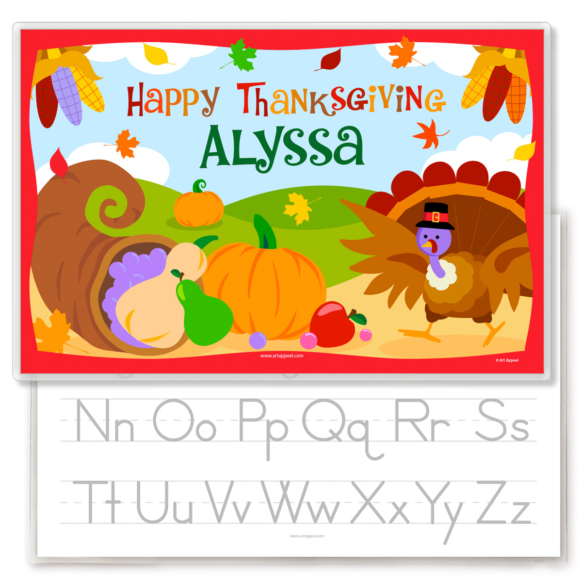 Thanksgiving Personalized Kids Placemat