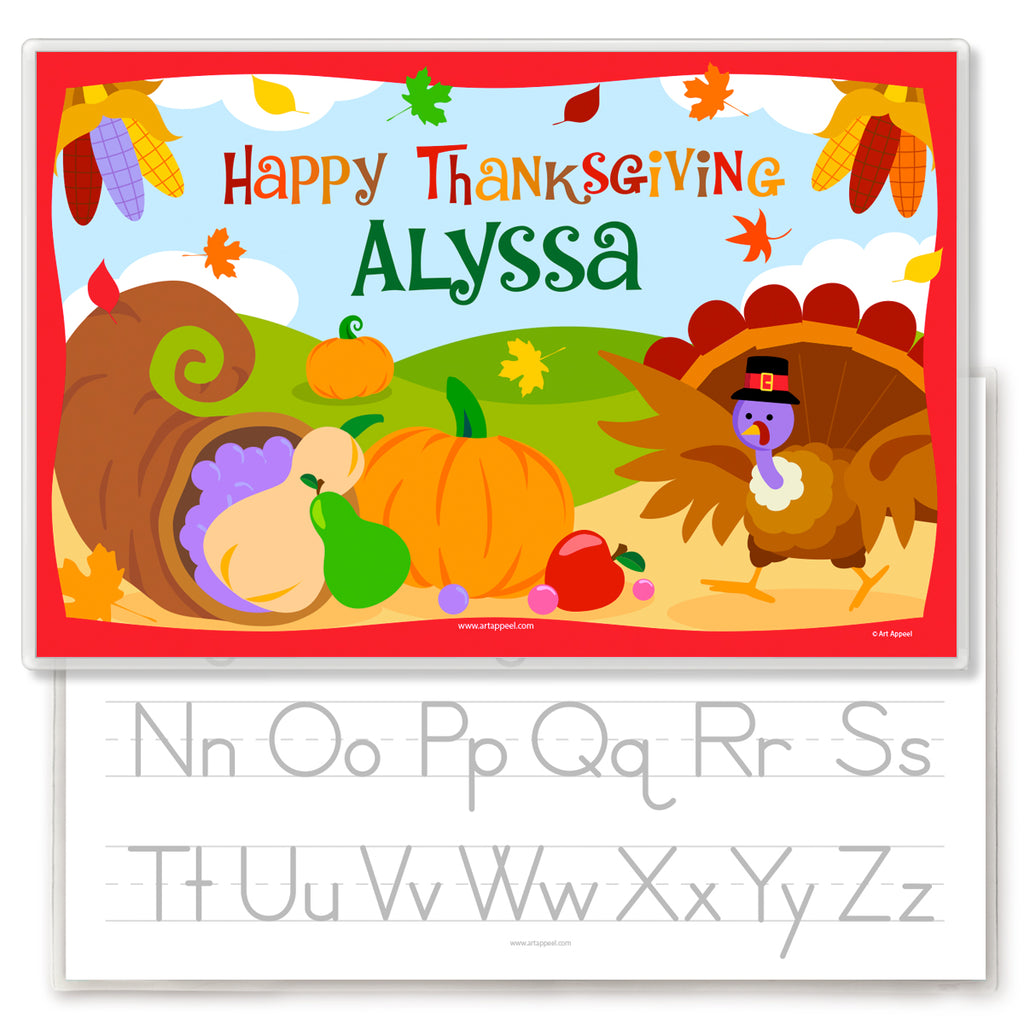 Thanksgiving Personalized Kids Placemat