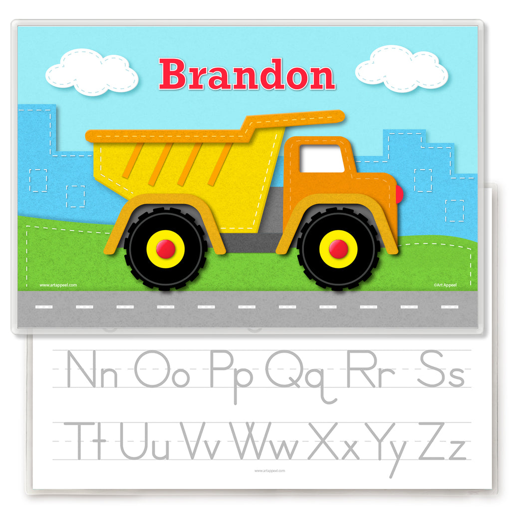 Dump Truck Personalized Placemat