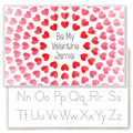 This personalized placemat for kids is a great Valentines gift. It features the childs name with Be My Valentine and is surrounded by hearts forming a circle.