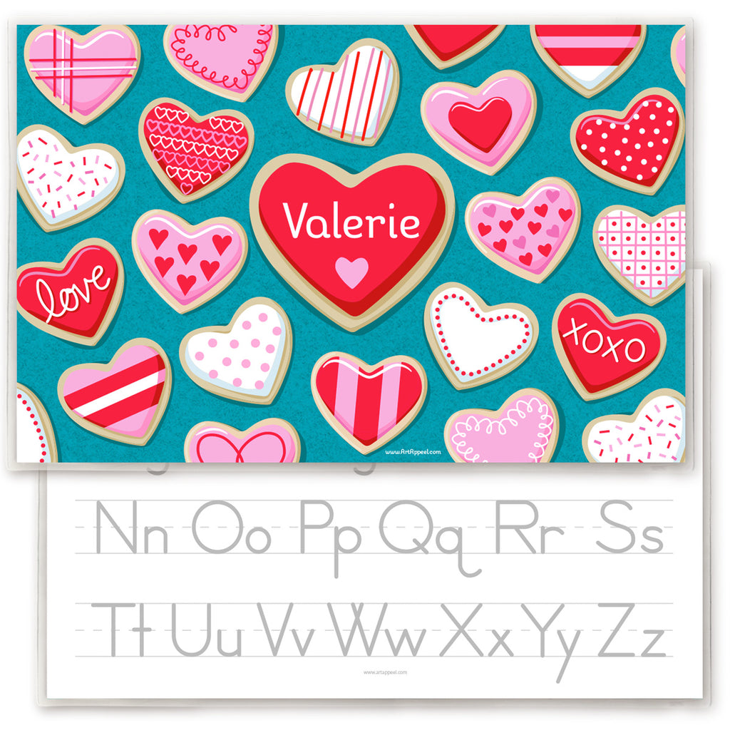 Valentine Cookies Personalized Kids Placemat