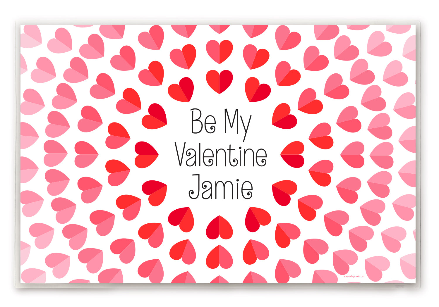 Valentine Circle Personalized Kids Placemat