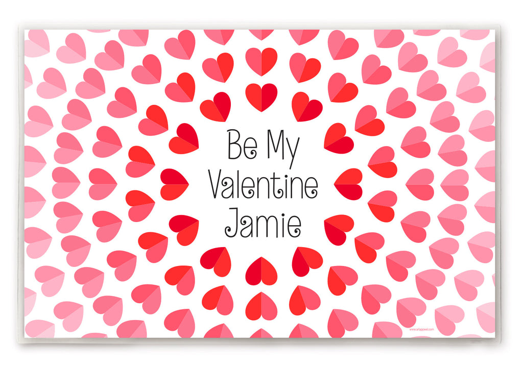 Valentine Unicorn Personalized Kids Placemat