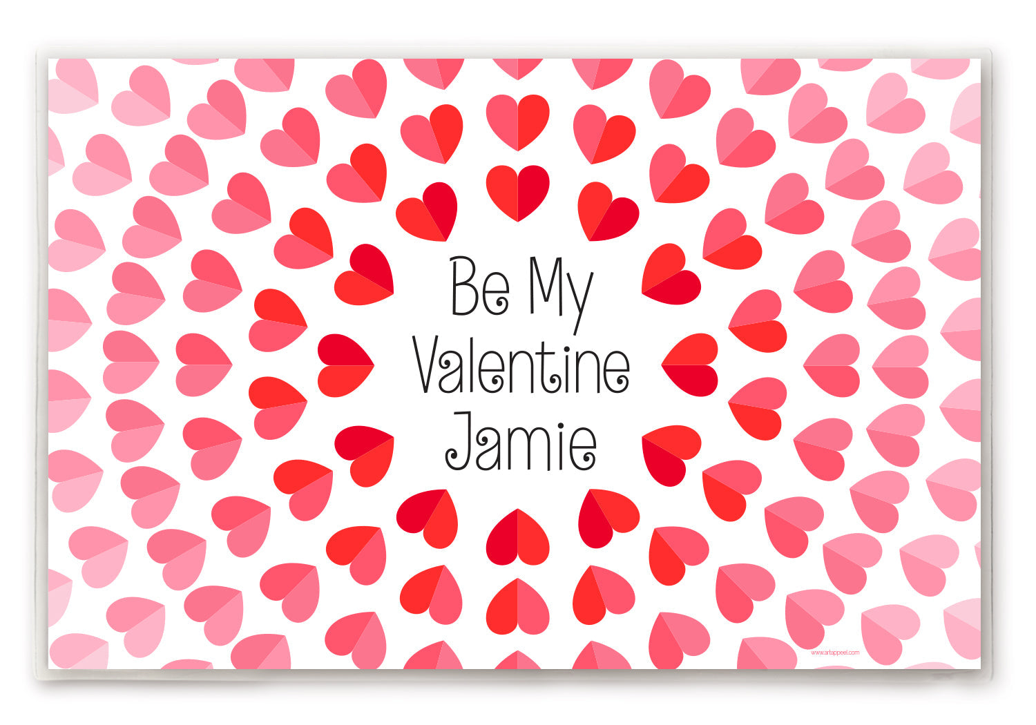 Valentine Unicorn Personalized Kids Placemat