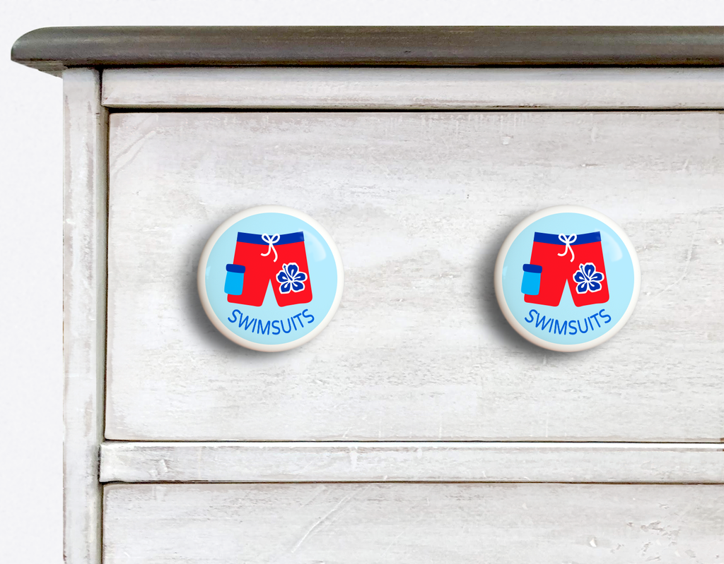 Dresserz Boy's Bathing Suits Drawer Knob - Set of 2