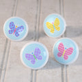 Butterfly Garden Set of 4 Small Ceramic Kids Drawer Knobs by Olive Kids from Art Appeel