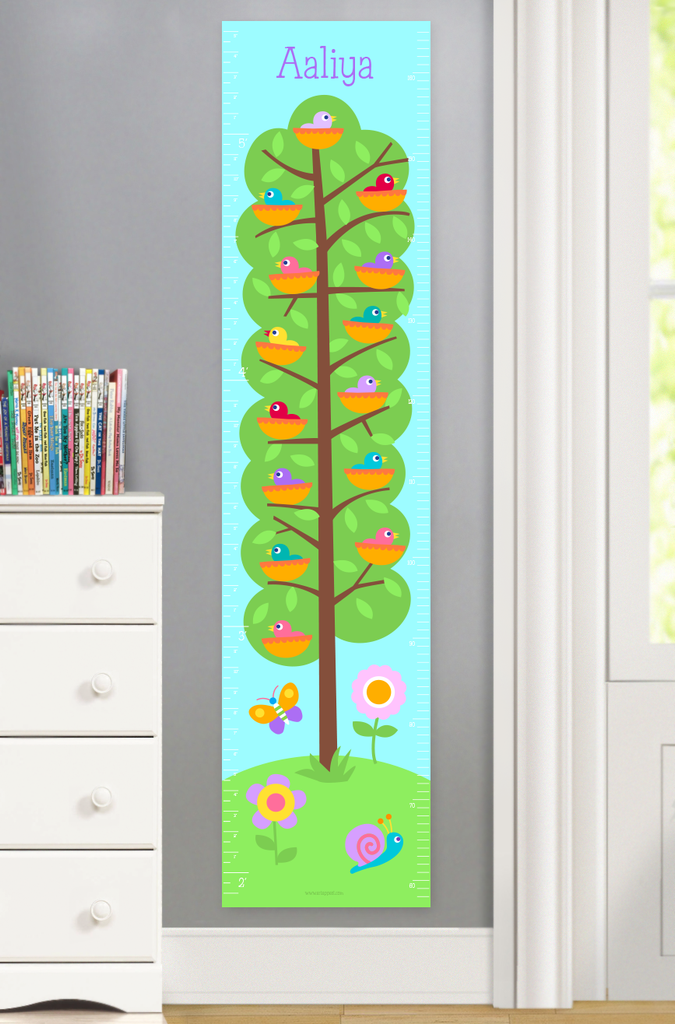 Personalized Baby Birds growth chart