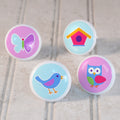 Birdie Set of 4 Small Ceramic Kids Drawer Knobs by Olive Kids from Art Appeel