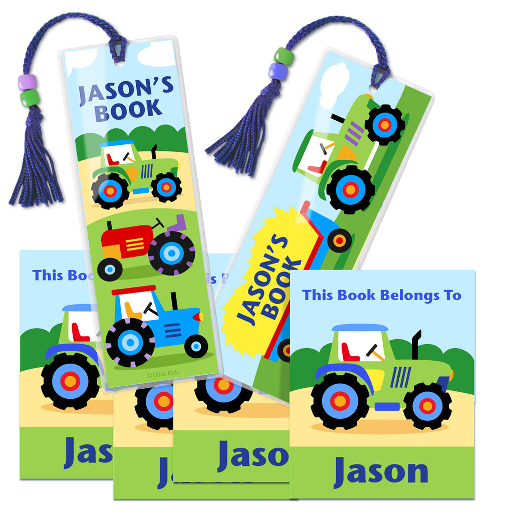 Tractor Personalized Reader Kit by Olive Kids