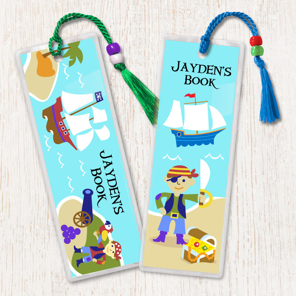 Pirates Personalized Kids Bookmark Set
