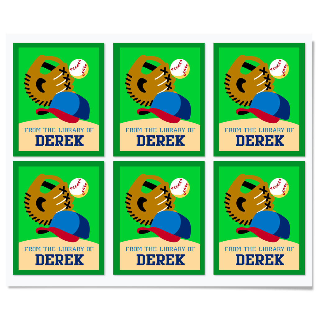 Baseball Personalized Bookplates