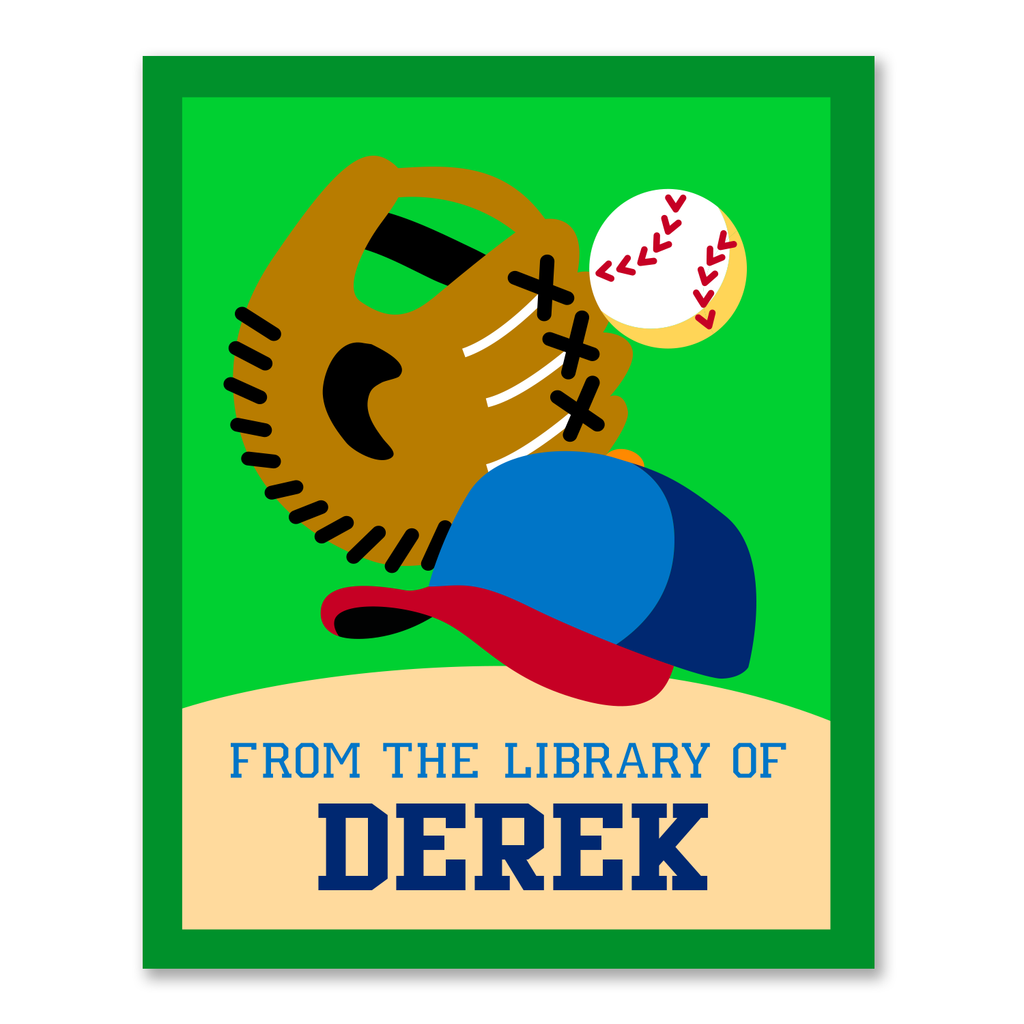 Baseball Personalized Bookplates