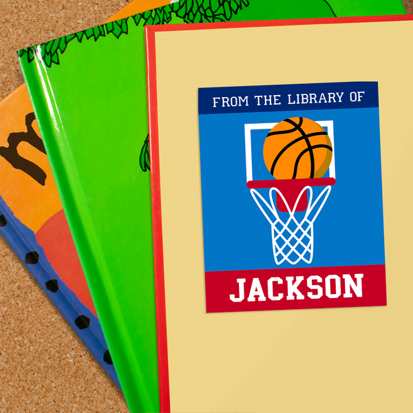 Basketball Personalized Bookplates