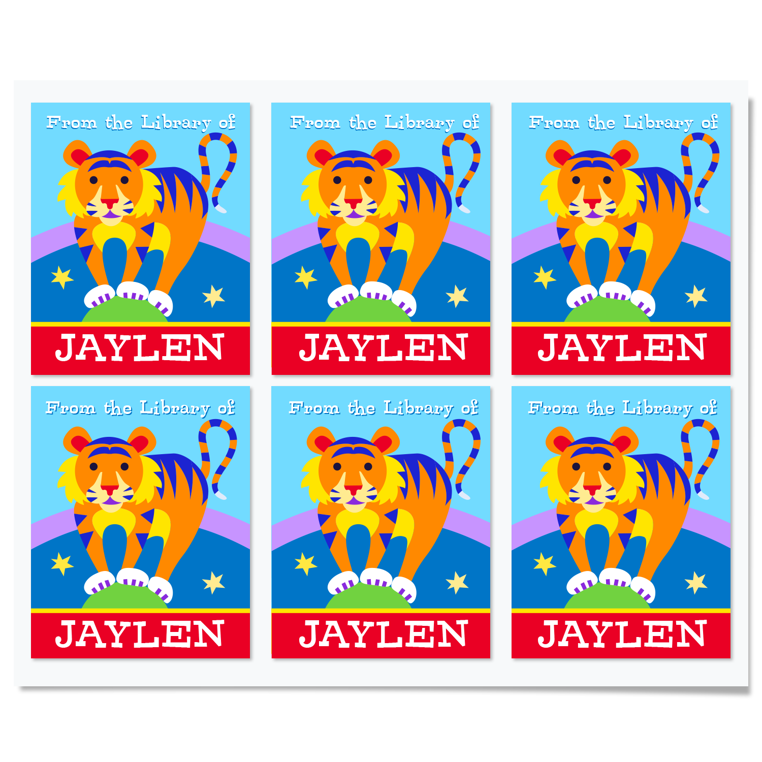 Big Top Circus Personalized Bookplates