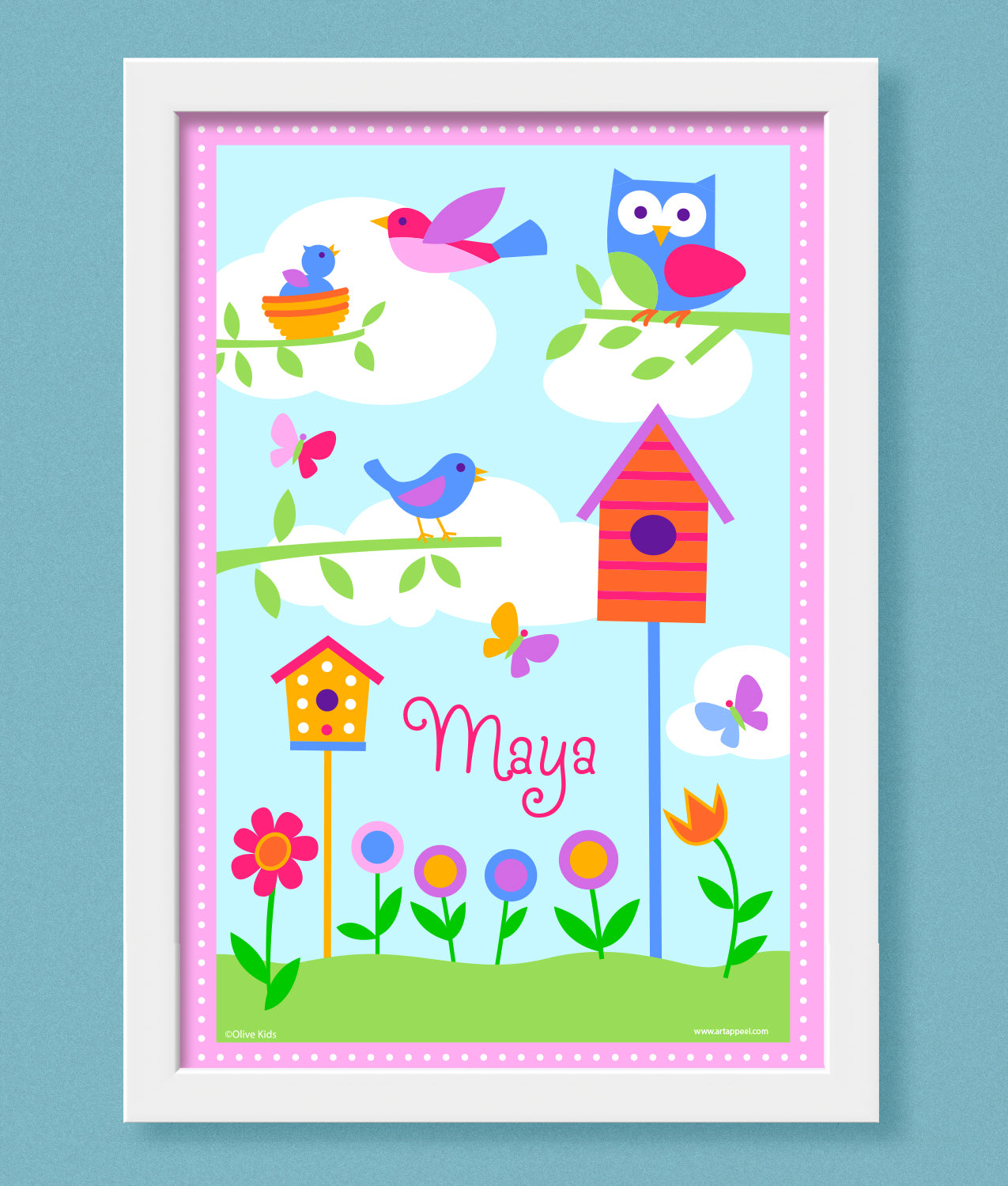 Birdie Personalized Art Print