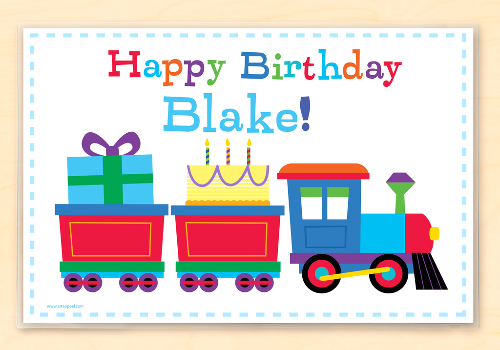 Birthday Train Personalized Kids Placemat