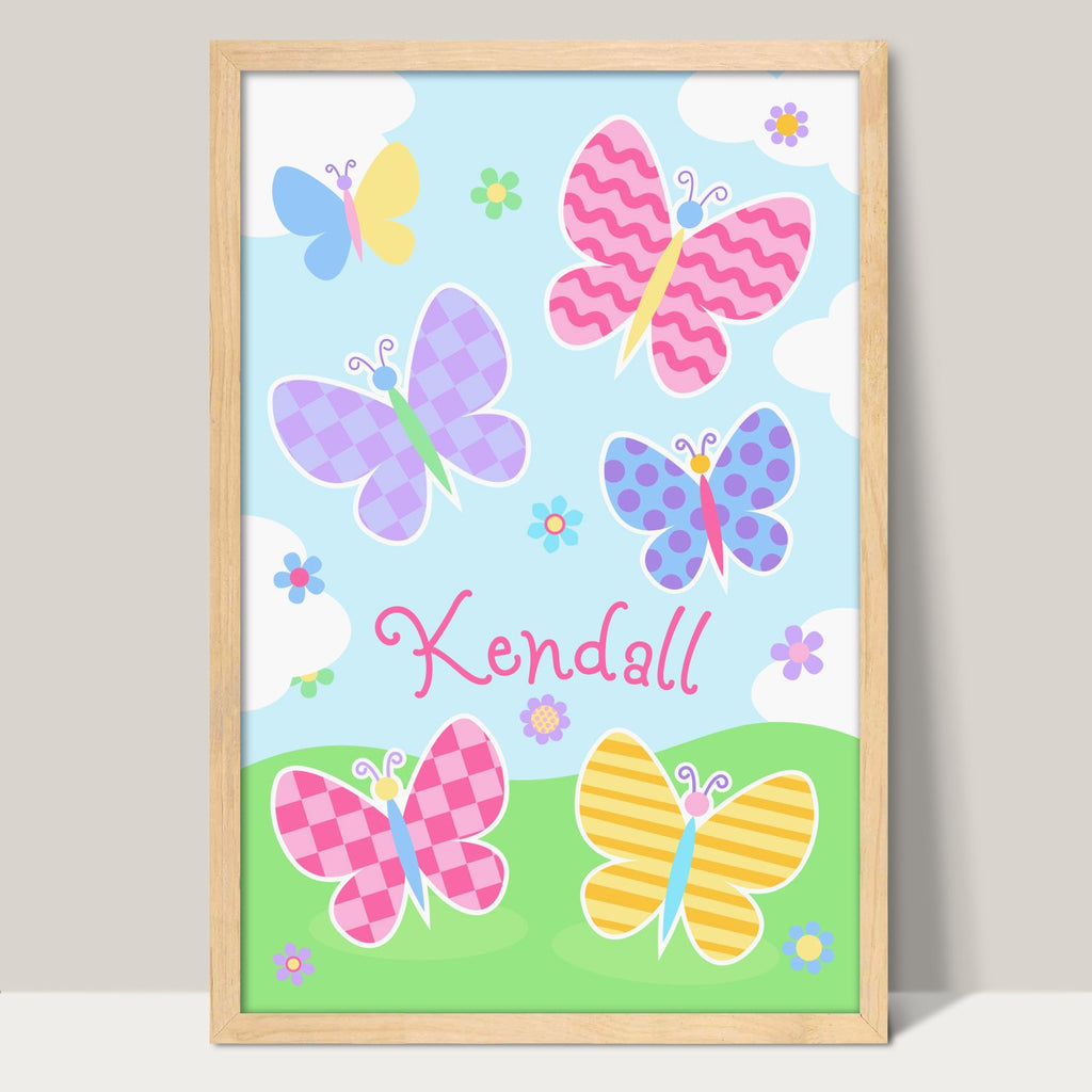 Butterfly Garden Art Print for Kids