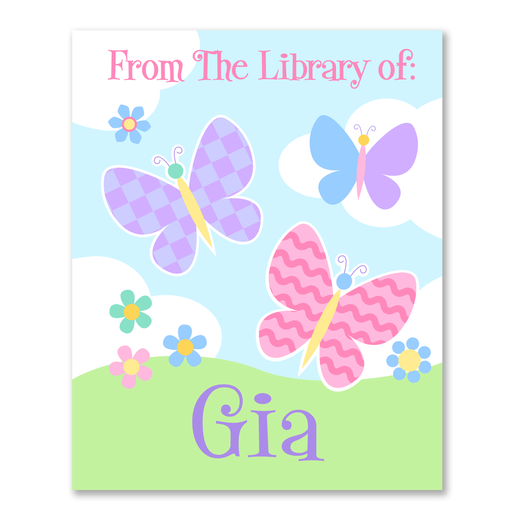 Butterfly Garden Personalized Bookplates