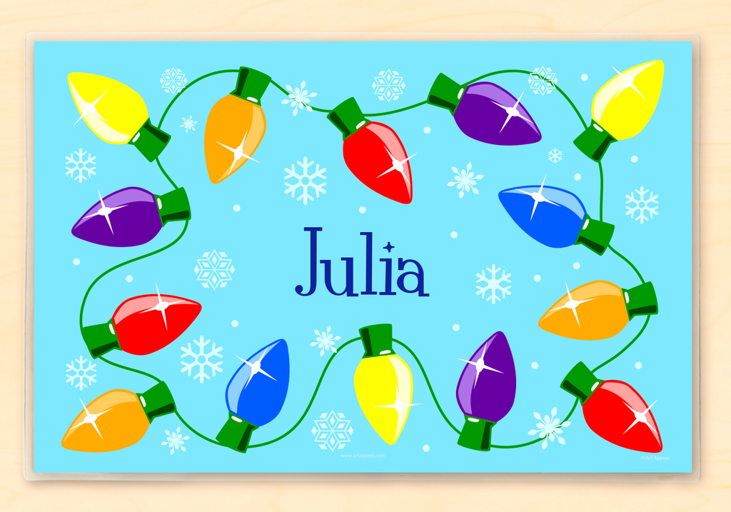 Christmas Lights Personalized Kids Placemat