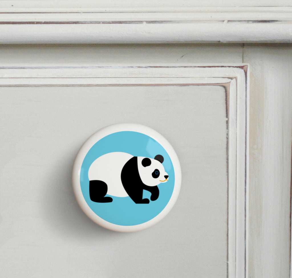Panda - Endangered Animals Small Ceramics Kids Drawer Knob by Olive Kids from Art Appeel