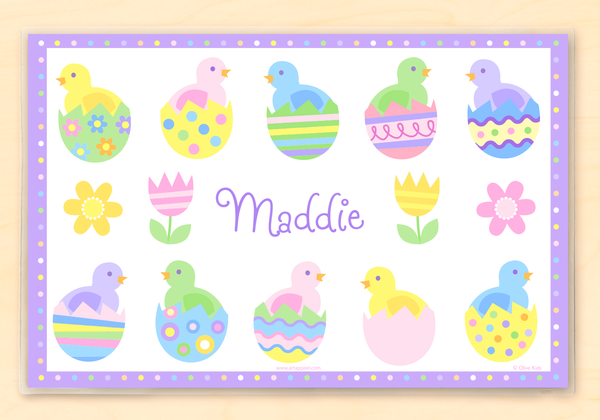 Easter Chicks Personalized Kids Placemat by Olive Kids