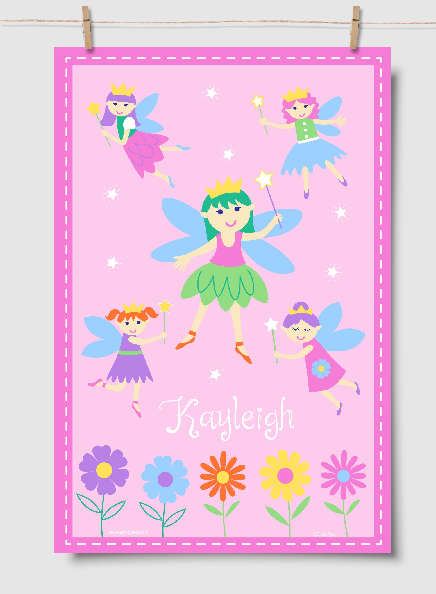 Fairy Princess Personalized Art Print