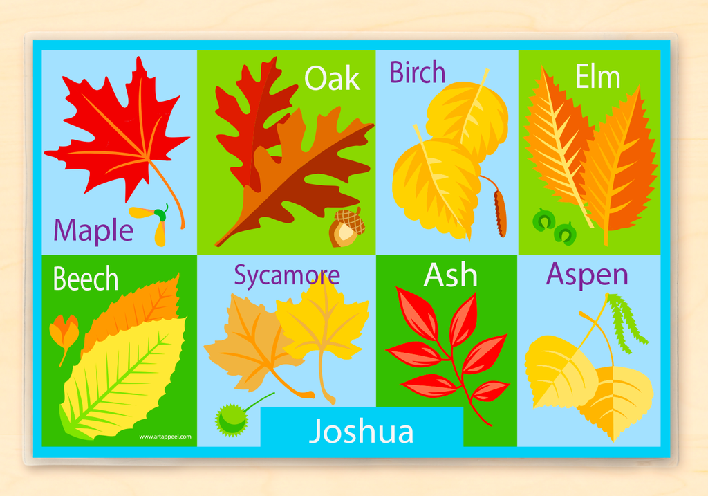 Fall Leaves Personalized Placemat for Kids