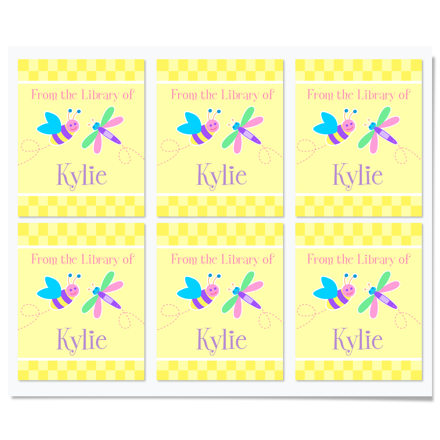 Flower Land Personalized Bookplates