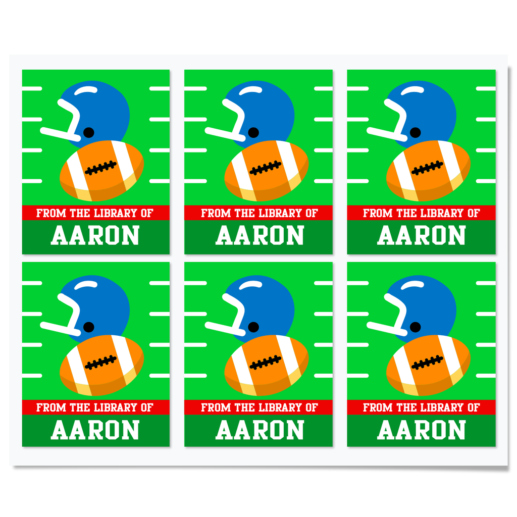 Football Personalized Bookplates