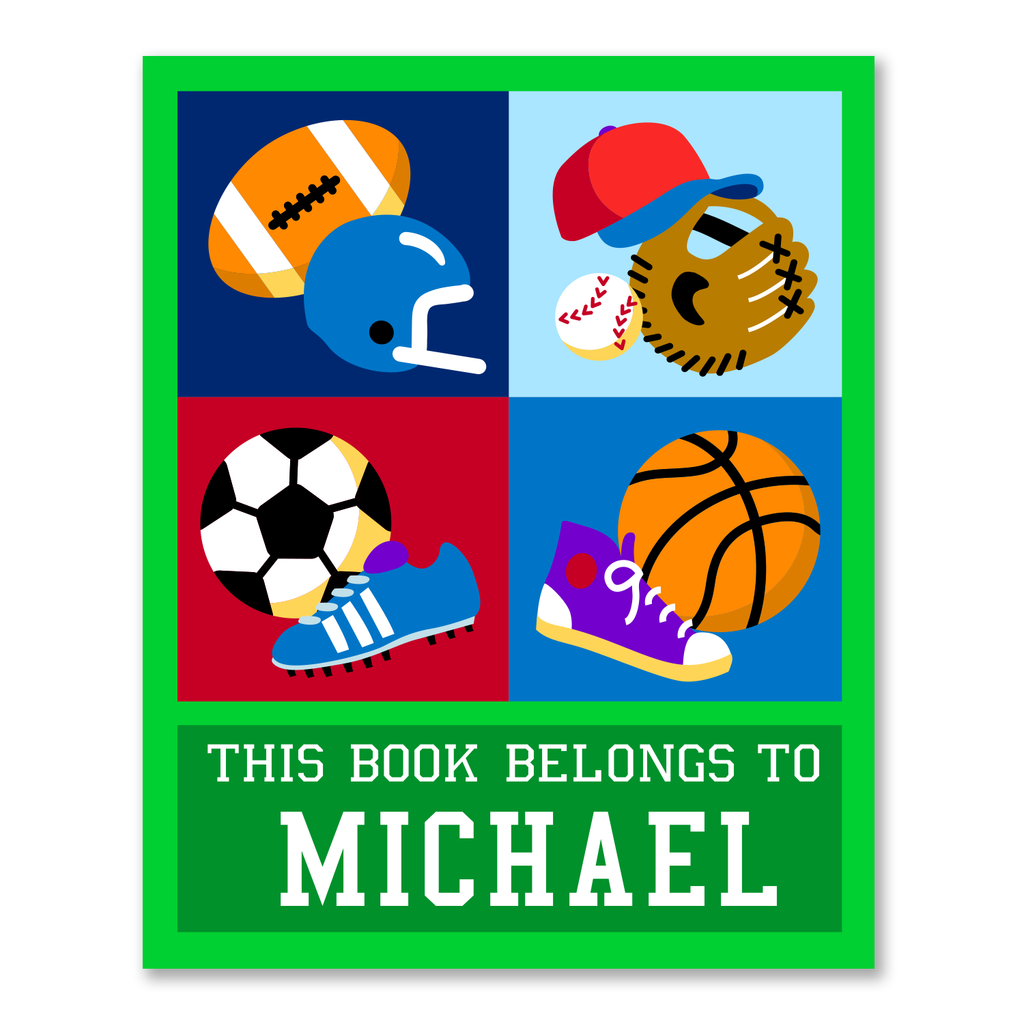 Sports Personalized Bookplates