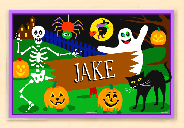 Halloween Ghost Personalized Kids Placemat 