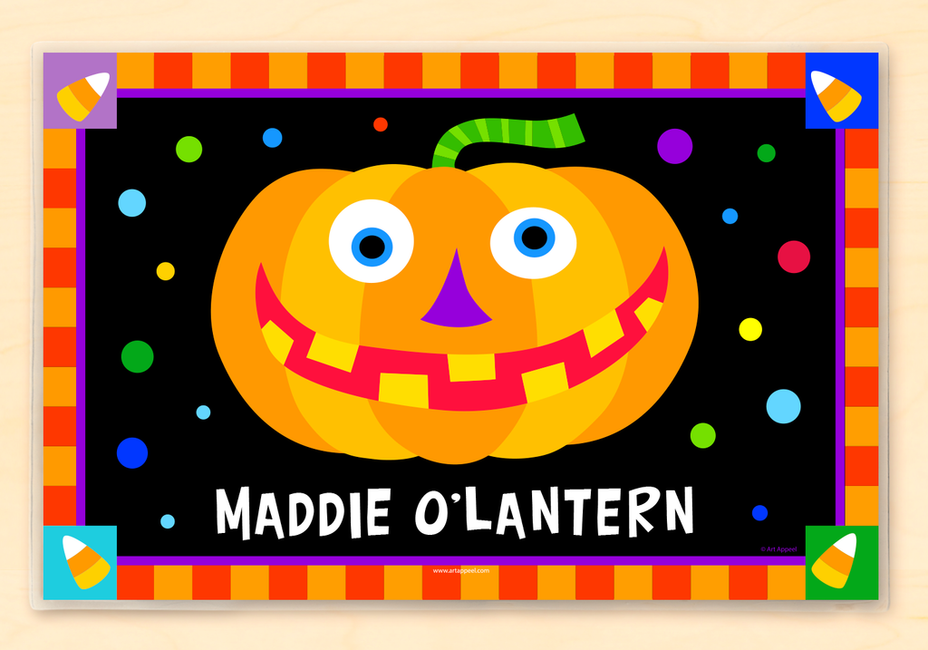 Halloween Jack O'Lantern Pumpkin Personalized Kids Placemat