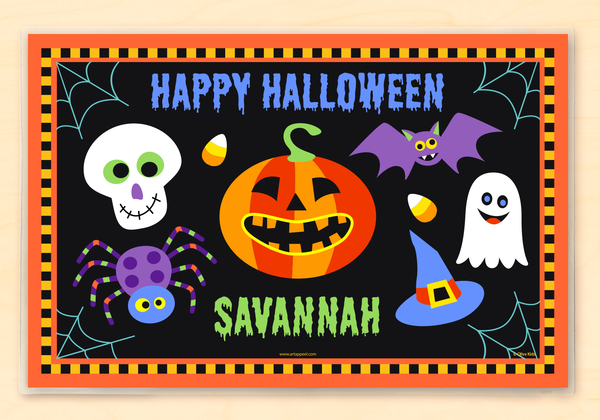 Halloween Icons Personalized Kids Placemat