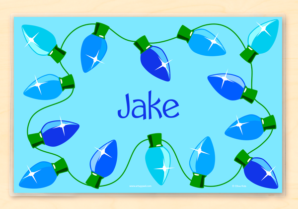 Hanukkah Lights Personalized Kids Placemat