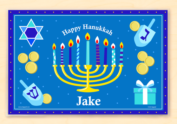 Hanukkah Personalized Kids Placemat