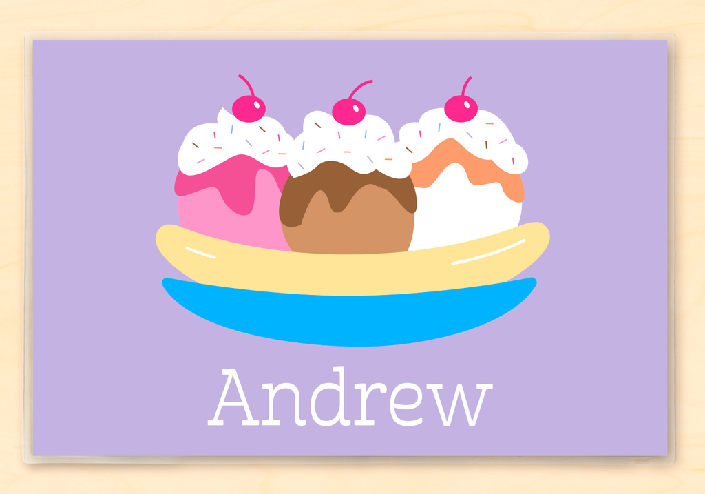 Personalized Ice Cream Placemat