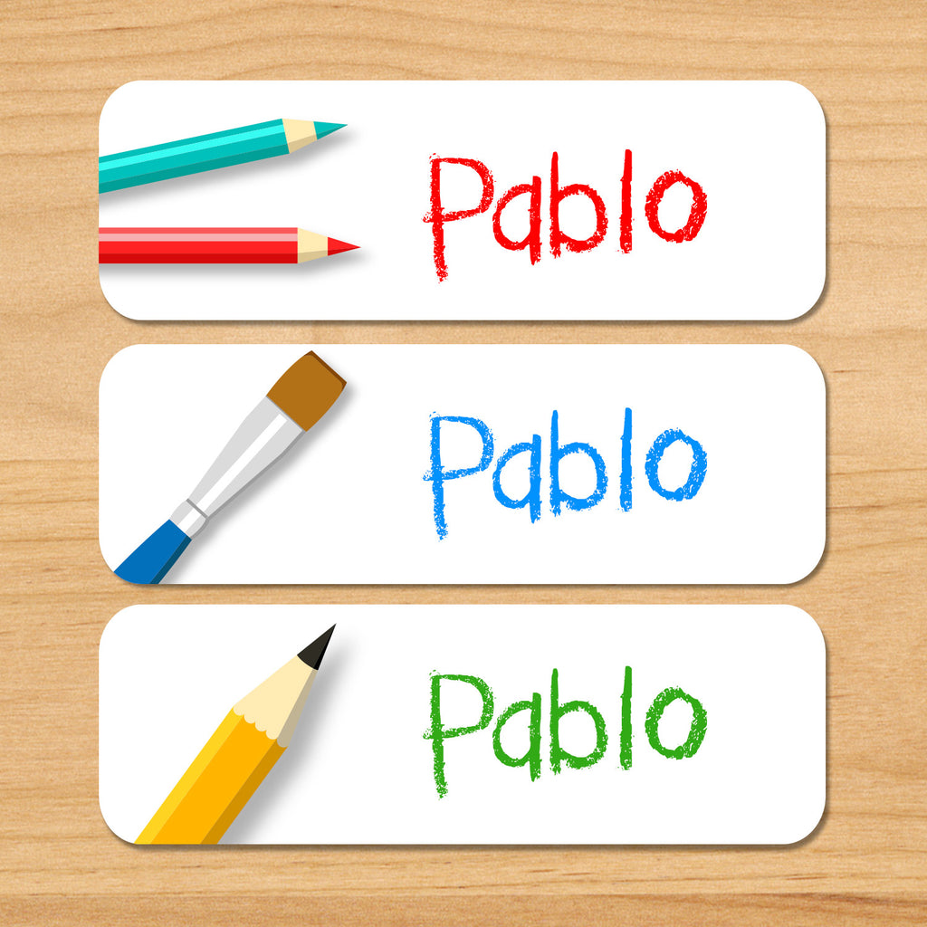 Arts and Crafts Personalized Rectangle Kids Waterproof Labels
