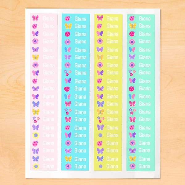 Butterfly Garden Personalized Kids Waterproof Labels, Mini – Art Appeel butterfly-garden-personalized-kids-waterproof-labels-mini-art-appeel