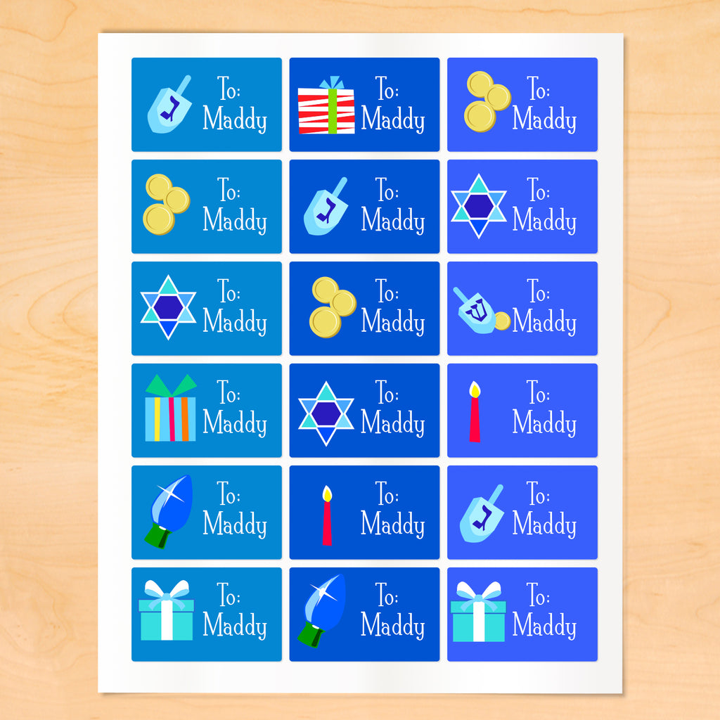 Personalized Hanukkah Gift Tags