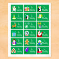 Personalized Green Classic Christmas Gift Tags