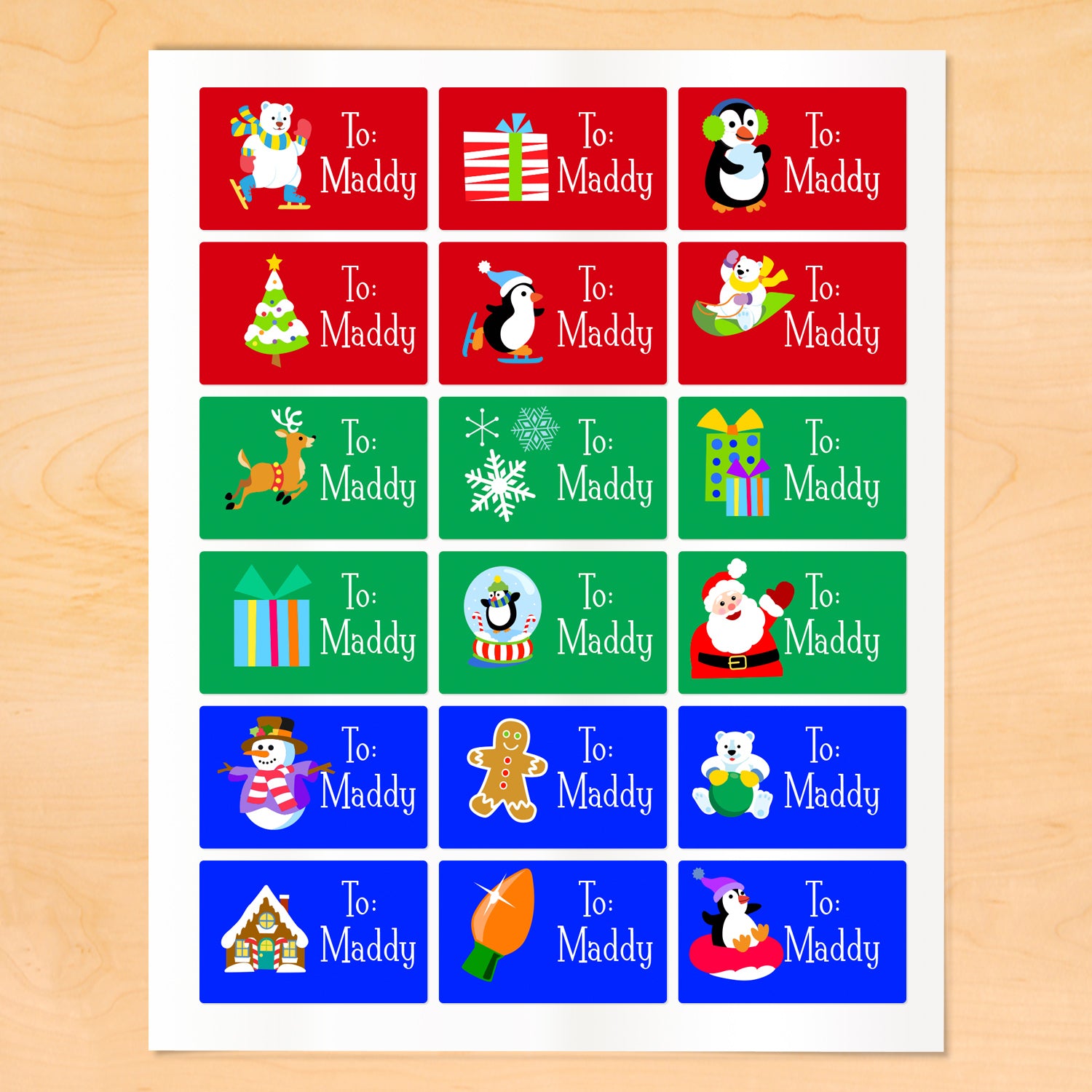 Personalized Classic Christmas Gift Tags