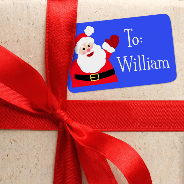 Personalized Blue Christmas Gift Tags