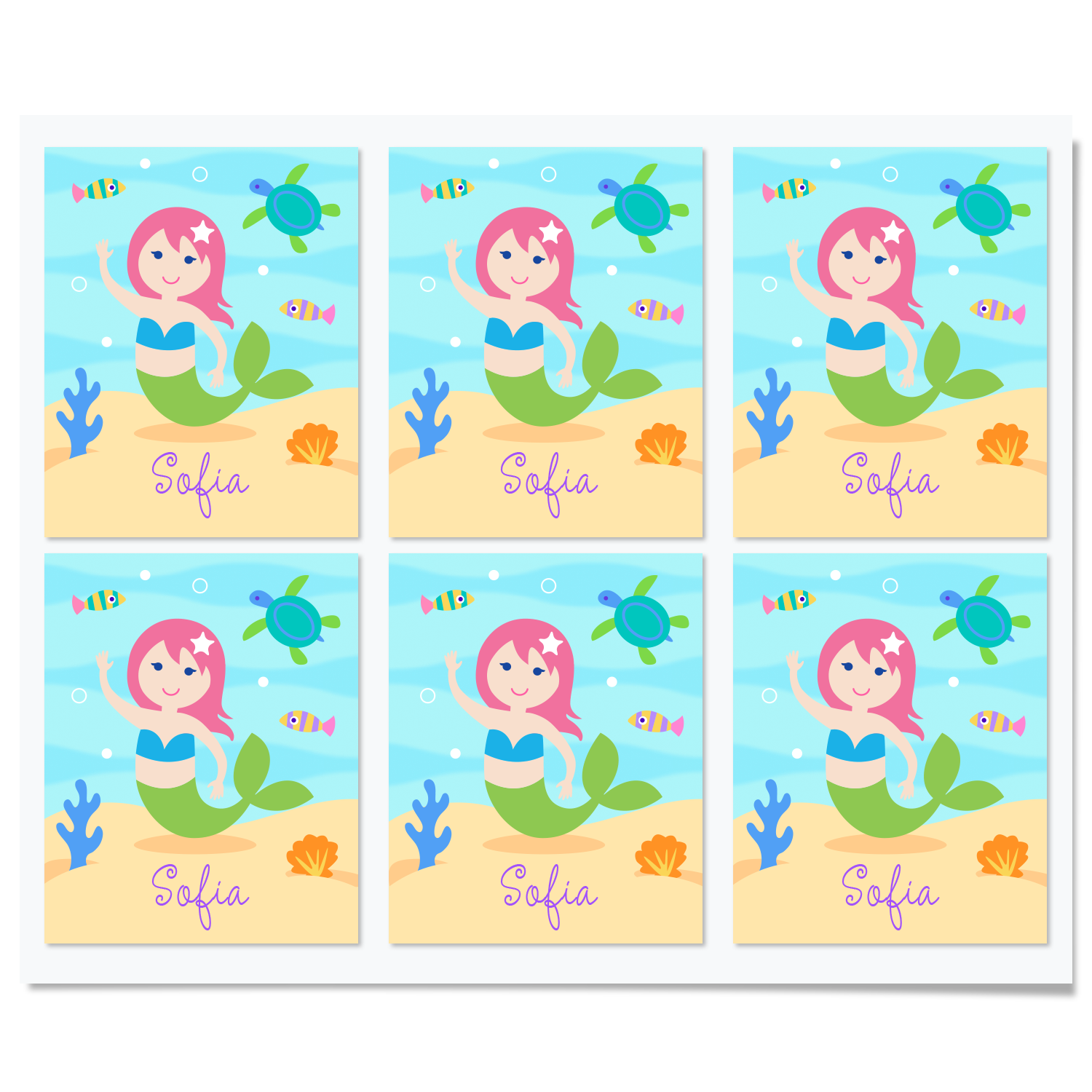 Mermaids Personalized Bookplates