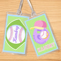 Softball Personalized Kids Name Tag Set by Olive Kids